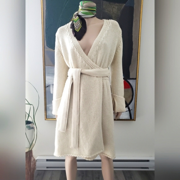 Stefanel | Belted Knit Cardigan Coat - Picture 2 of 15